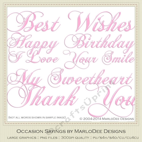 Pink Plastic Color set 1 - Large Collection Mix Word Art Graphics