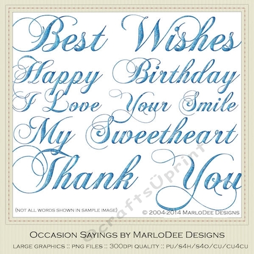 Watercolor Blues Color set 1 - Large Collection Mix Word Art Graphics