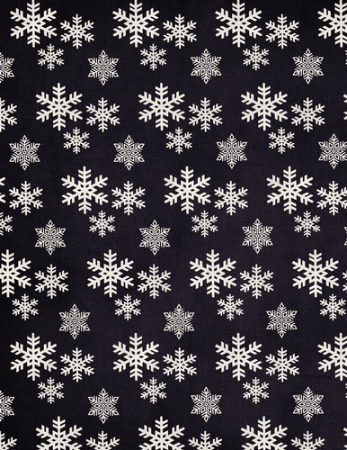 Navy Blue Background with Pearl Cream Snowflake Pattern (WC1)