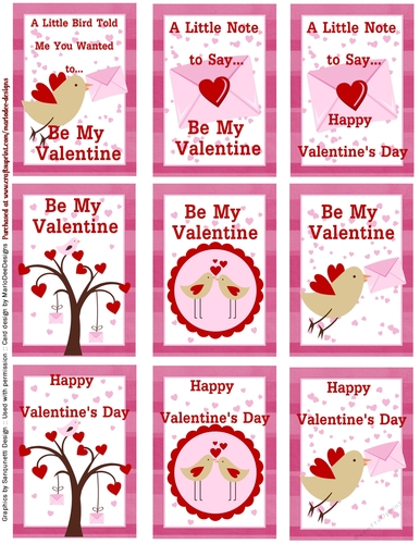 Adorable Love Letters Childrens Printable Valentines Sheet 