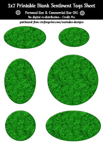 Elegant Texture Green Metal Look Blank Oval Shapes Blank Sentiment Sheet