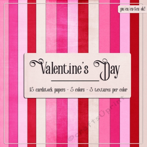 Valentines Day Colors 1 - Cardstock Texture Paper A4 Size Backgrounds