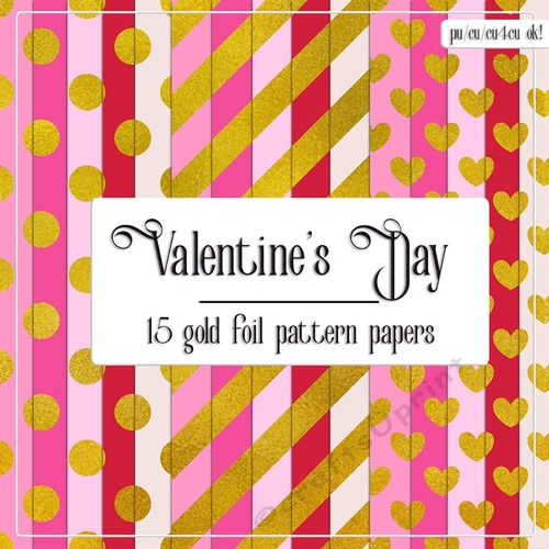 Valentines Day Colors 1 - Gold Foil Texture Paper A4 Size Backgrounds