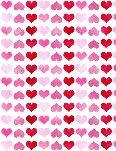 Color Foil Hearts on a A4 Size White Background 2 {VDC1}