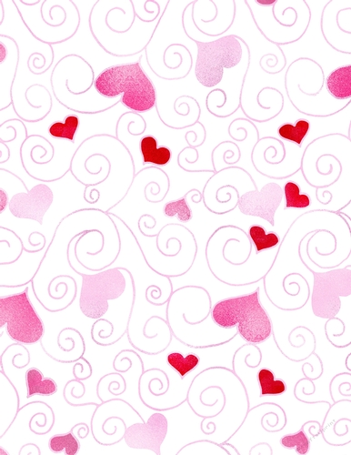 Color Foil Hearts & Swirls on a A4 Size White Background 1 {VDC1}