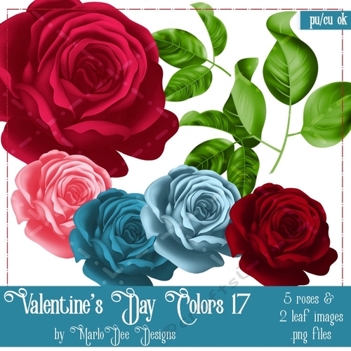 Valentines Day Colors 17 - Roses Floral Package 1