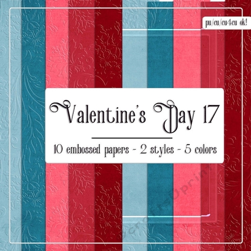 Valentines Day Colors 17 - Embossed Backgrounds 1