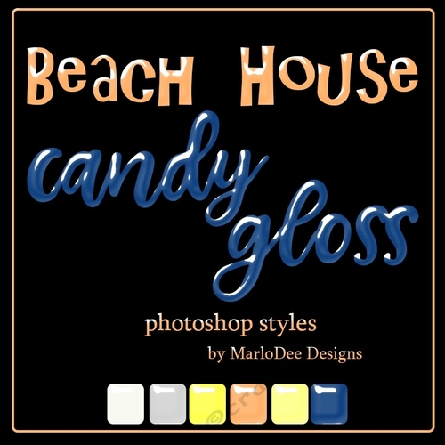 Beach House Colors Candy Gloss Photoshop Styles