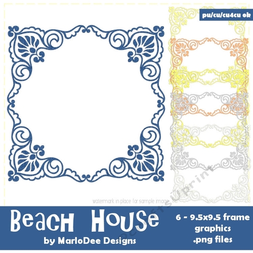 Beach House Colors Pretty Frame Graphics Packgage 1