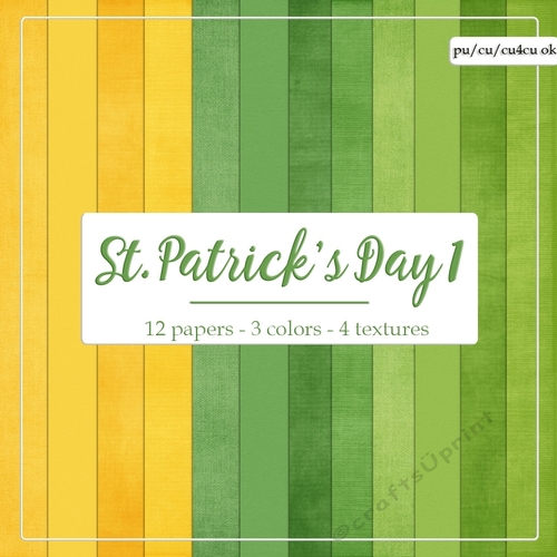 St. Patricks Day Colors 1 - Cardstock Texture Paper Backgrounds