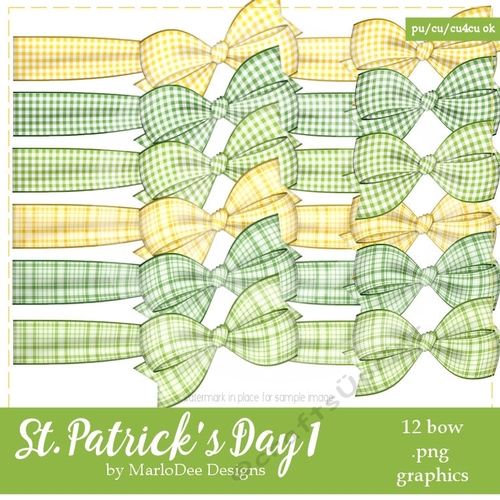 St. Patricks Day Colors 1 - Digital Bow Package 3