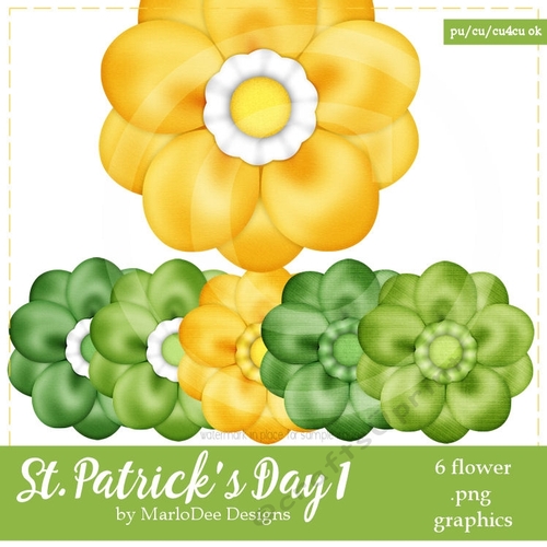 St. Patricks Day Colors 1 - Flowers Package 1