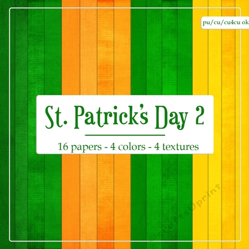 St. Patricks Day Colors 2 - Cardstock Texture Paper Backgrounds