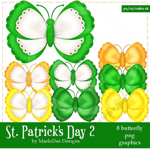 St. Patricks Day Colors 2 - Butterfly Package 1