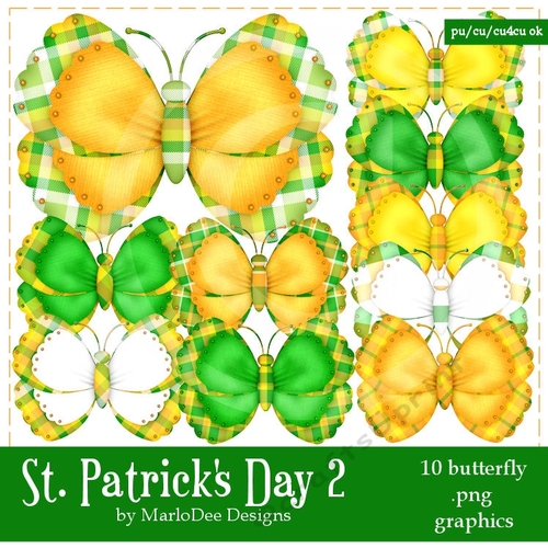 St. Patricks Day Colors 2 - Butterfly Package 2