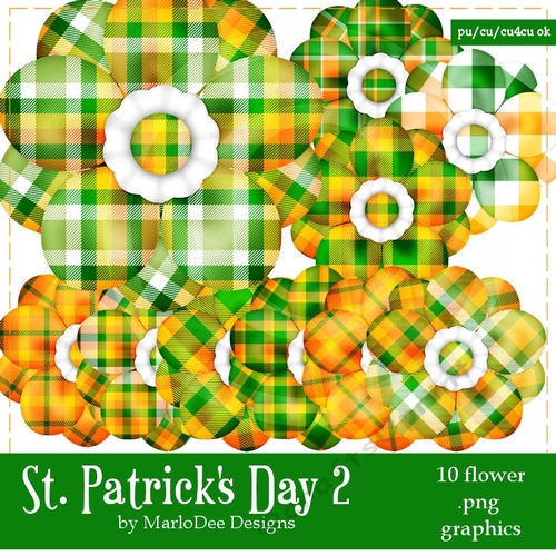 St. Patricks Day Colors 2 - Flowers Package 3