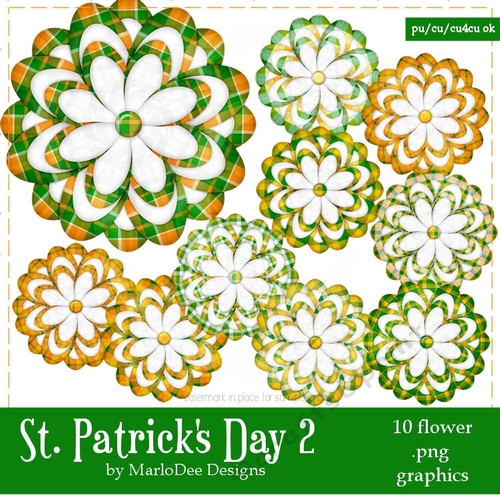St. Patricks Day Colors 2 - Flowers Package 4