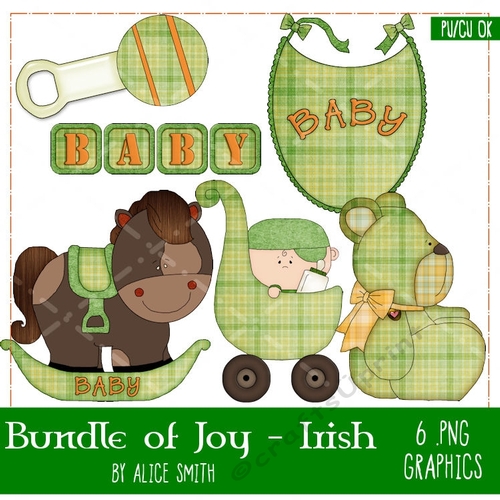 Bundle of Joy - Irish Colors - Baby Clipart Graphics