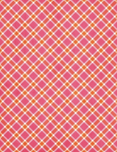 Hot Pink, Orange & White  Easter Colors - Tartan Plaid Pattern - A4 Size Backing Paper