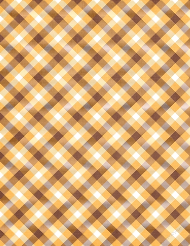 Golden, Brown & White  Easter Colors - Tartan Plaid Pattern - A4 Size Backing Paper
