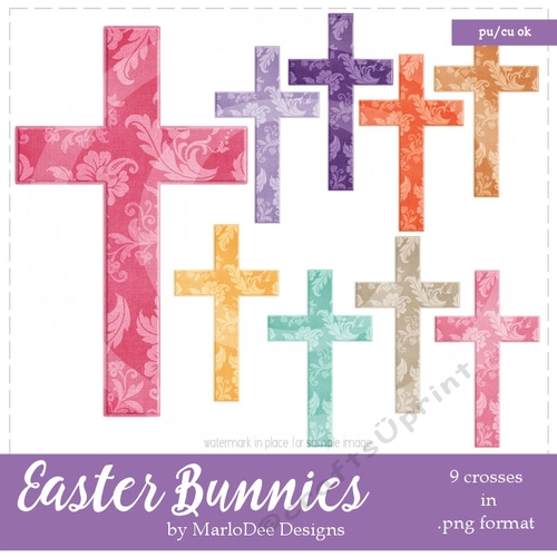 Easter Bunnies Crosses set 1