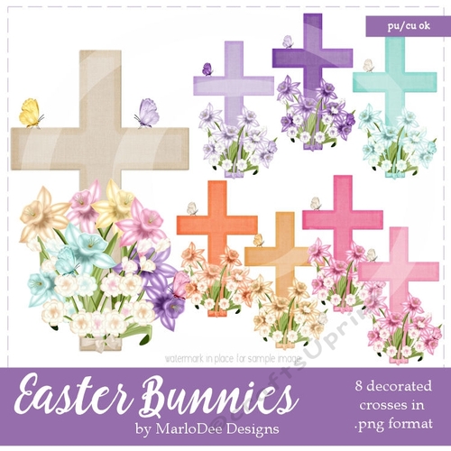 Easter Crosses with Daffodil Flowers