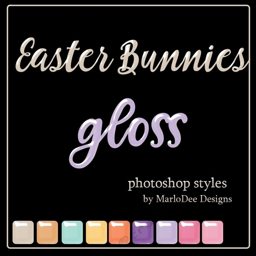 Easter Bunnies Gloss Photoshop Styles