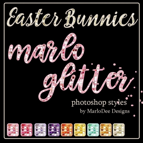 Easter Bunnies Marlo Glitter Photoshop Styles