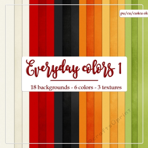 Everyday Colors 1 - Cardstock Digital Backgrounds