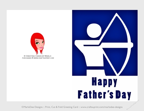 Archery | Cut & Fold 5x7 Fathers Day Card  