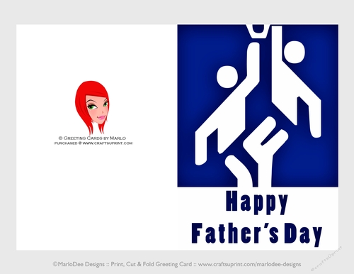Basketball | Cut & Fold 5x7 Fathers Day Card  
