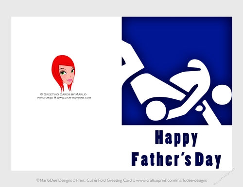 Wrestler | Cut & Fold 5x7 Happy Fathers Day Card