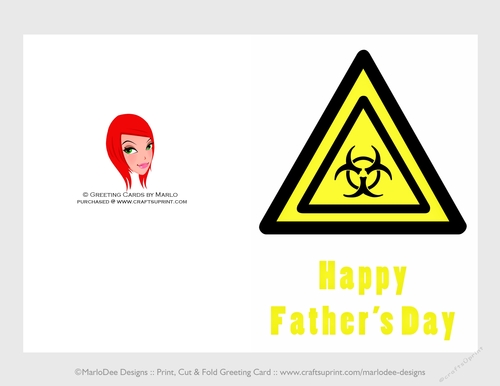 Toxic | Cut & Fold 5x7 Happy Fathers Day Card
