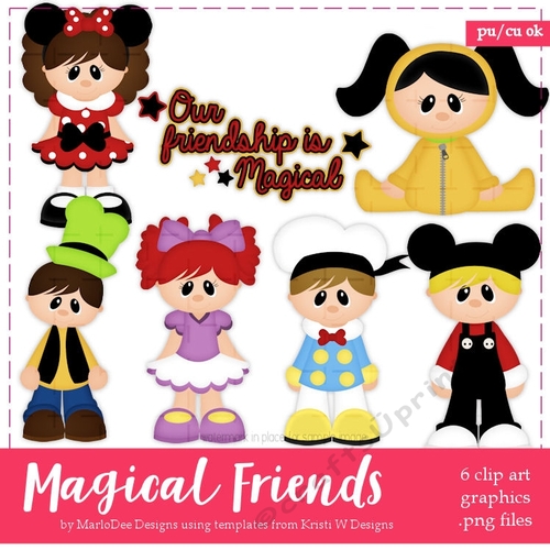 Magical Friends Clip Art Graphics