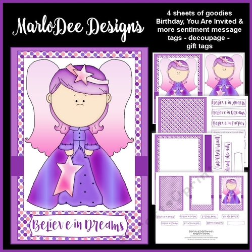 Cute Angel Girl 3 - Mini Card Kit with Mixed Sentiments