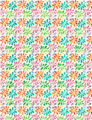 Mix Color Watercolors - Water Splashing Design A4 Size Backing Paper