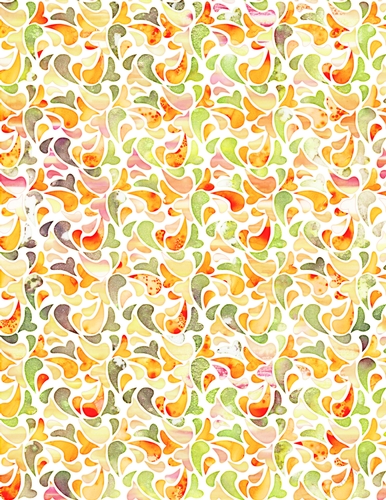 Summer Colors Watercolors - Splashing Water Design A4 Size Backing Paper