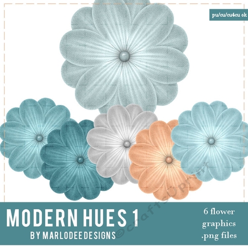 Modern Hues 1 - Flower Graphics pkg 1