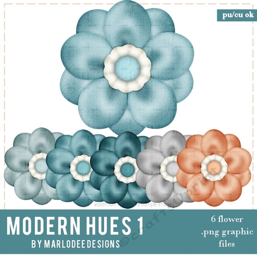 Modern Hues 1 - Flower Graphics pkg 2