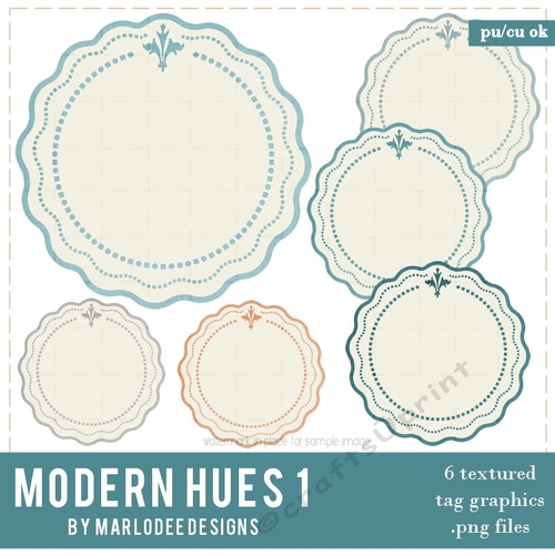 Modern Hues 1 - Journal Sentiment Tags package 2