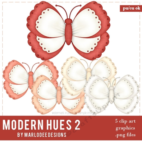 Modern Hues 2 - Butterfly Graphics