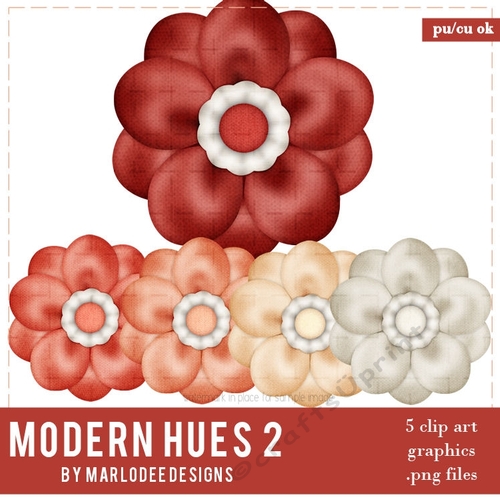 Modern Hues 2 - Flower Graphics pkg 1