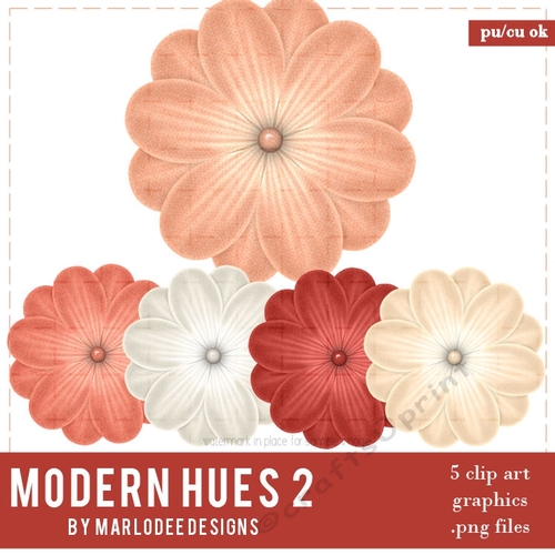Modern Hues 2 - Flower Graphics pkg 2