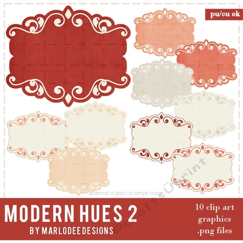 Modern Hues 2 - Blank Sentiment Journal Tags package 1