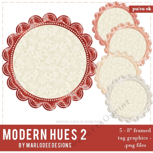 Modern Hues 2 - Framed Journal Tags