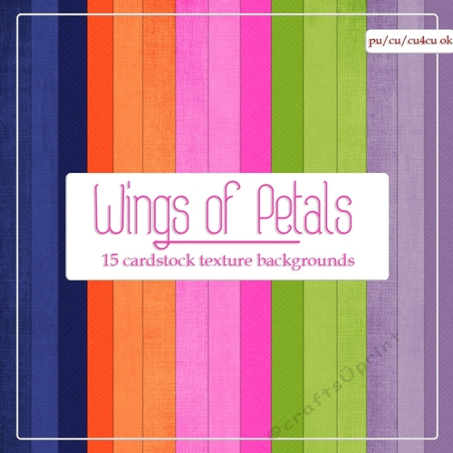 Wings of Petals - A4 Size Cardstock Texture Backgrounds