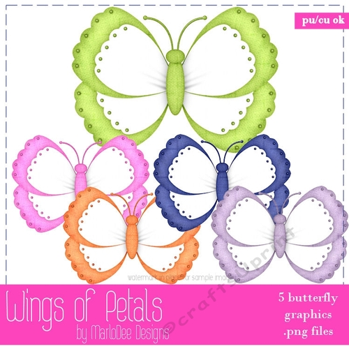 Wings of Petals - Butterfly Graphics