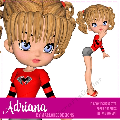 Adriana - Cookie Girl Poser Graphics
