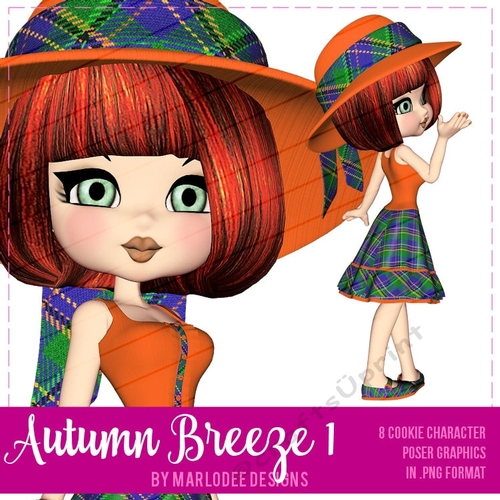 Autumn Breeze One - Cookie Girl Poser Graphics