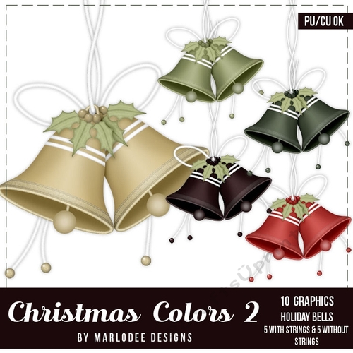 Christmas Colors 2 - Holiday Bell Graphics | package 1